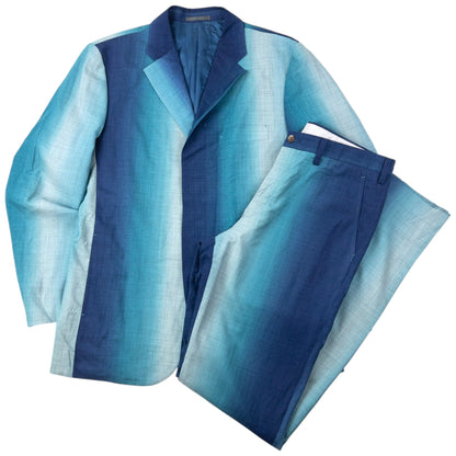 Vintage 2000s Issey Miyake MEN Gradient Jacket & Trousers Suit Set Size XL | O/S, Blue