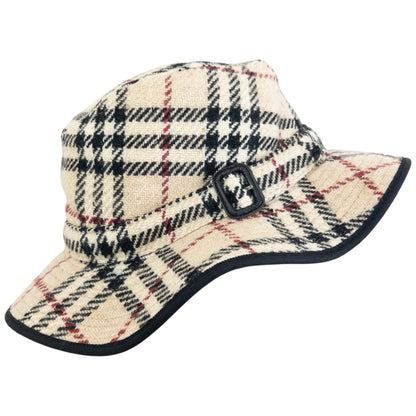 Vintage 2000s Burberry Nova Check Buckle Bucket Hat Size M | O/S, Red