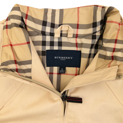 Vintage 2000s Burberry Golf Waterproof Jacket Size L | Large, Beige