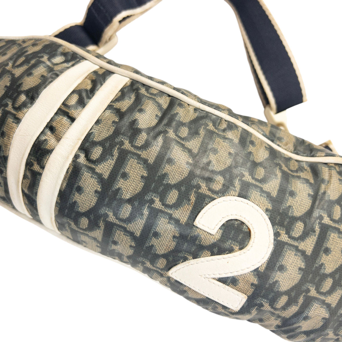 Vintage 2000s Dior Monogram Number Crossbody Bag | O/S, Navy