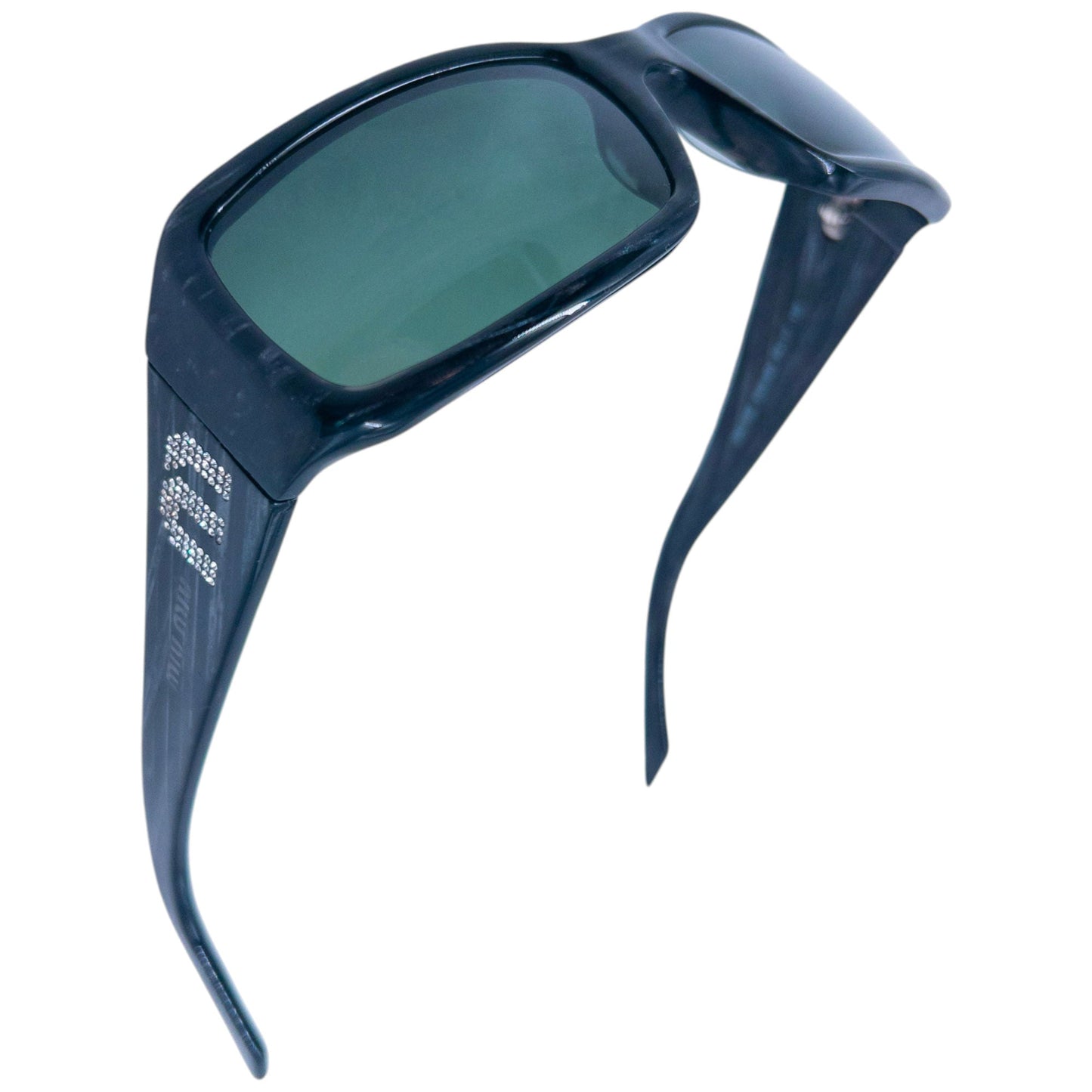 Vintage 2000s Miu Miu Diamonte Sunglasses | O/S, Black