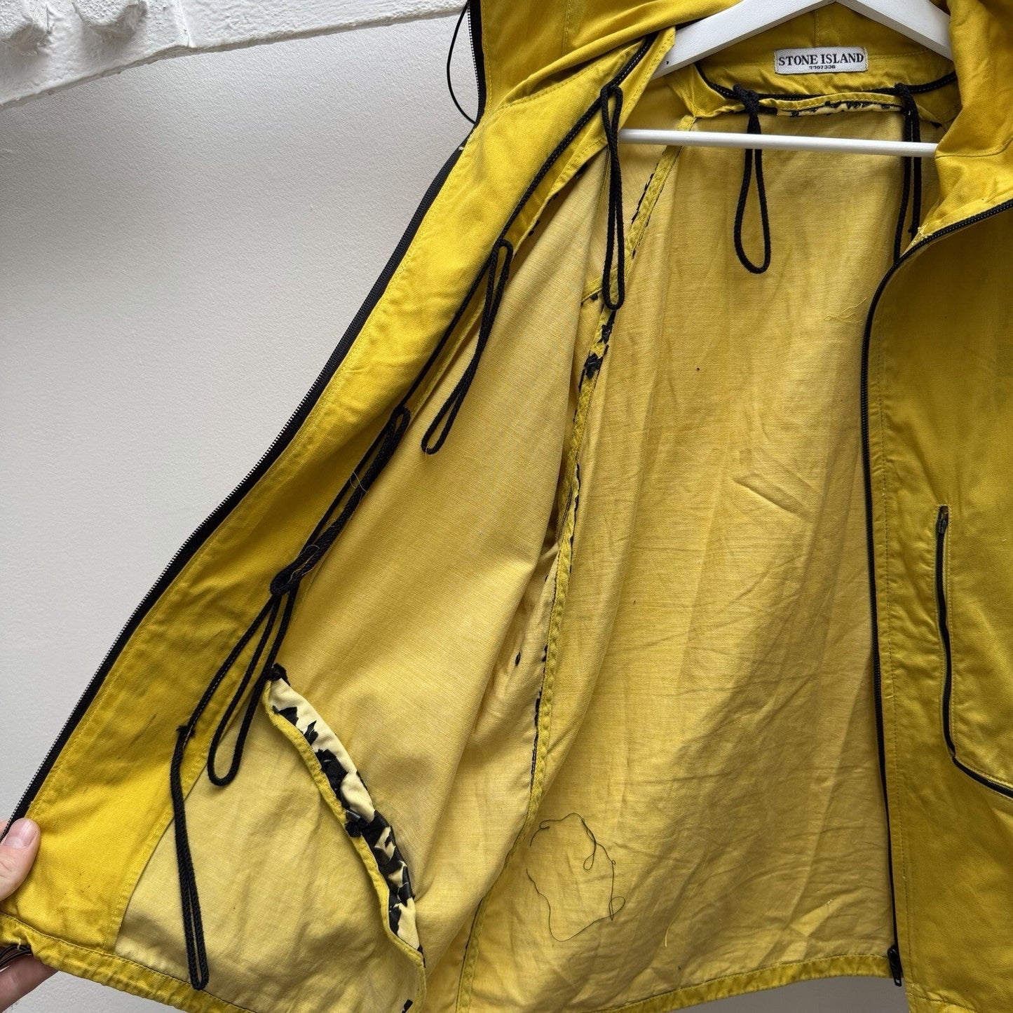 00’s Stone Island Raso Gommato Jacket (M) | Large, Yellow