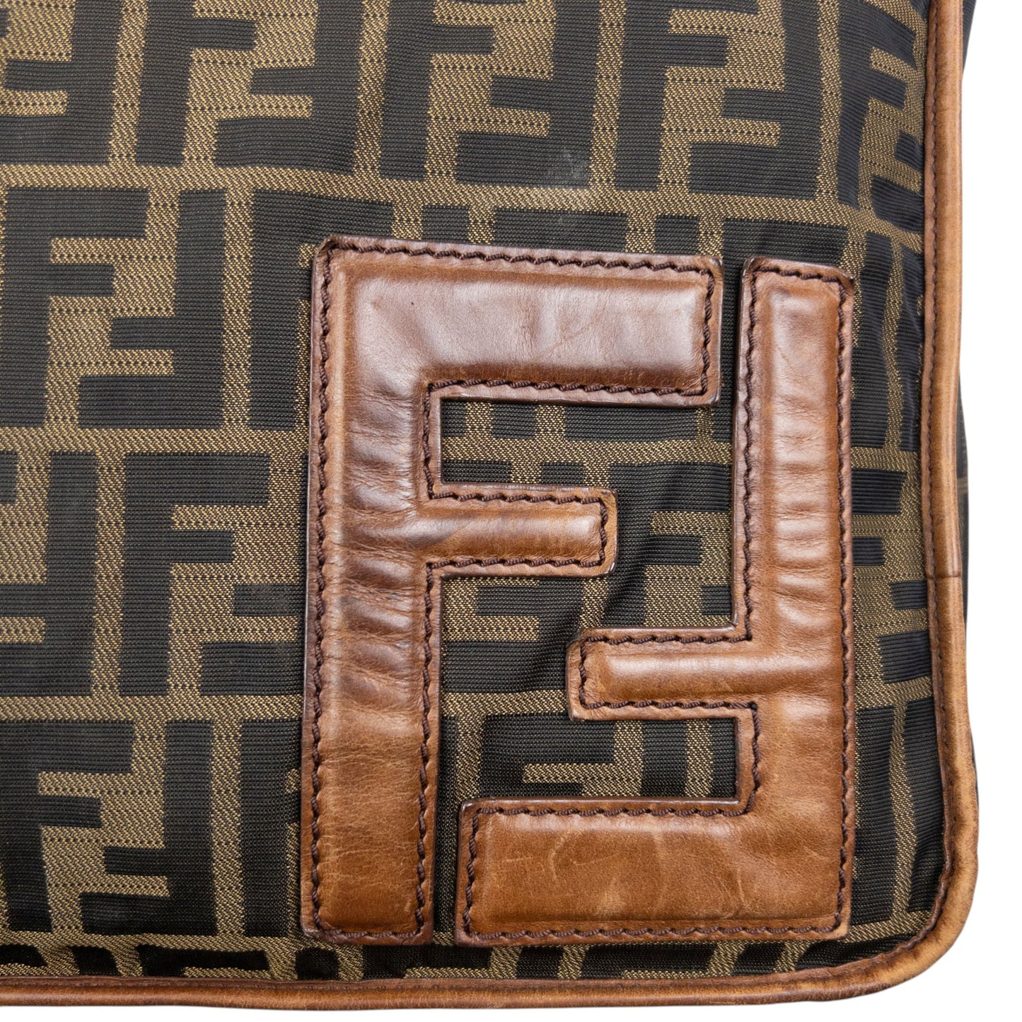 Vintage 2000s Fendi Monogram Crossbody Bag | O/S, Brown