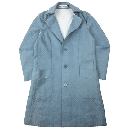 Vintage 2000s Issey Miyake Laser-Cut Texture Jacket Womens Size L | Large, Blue