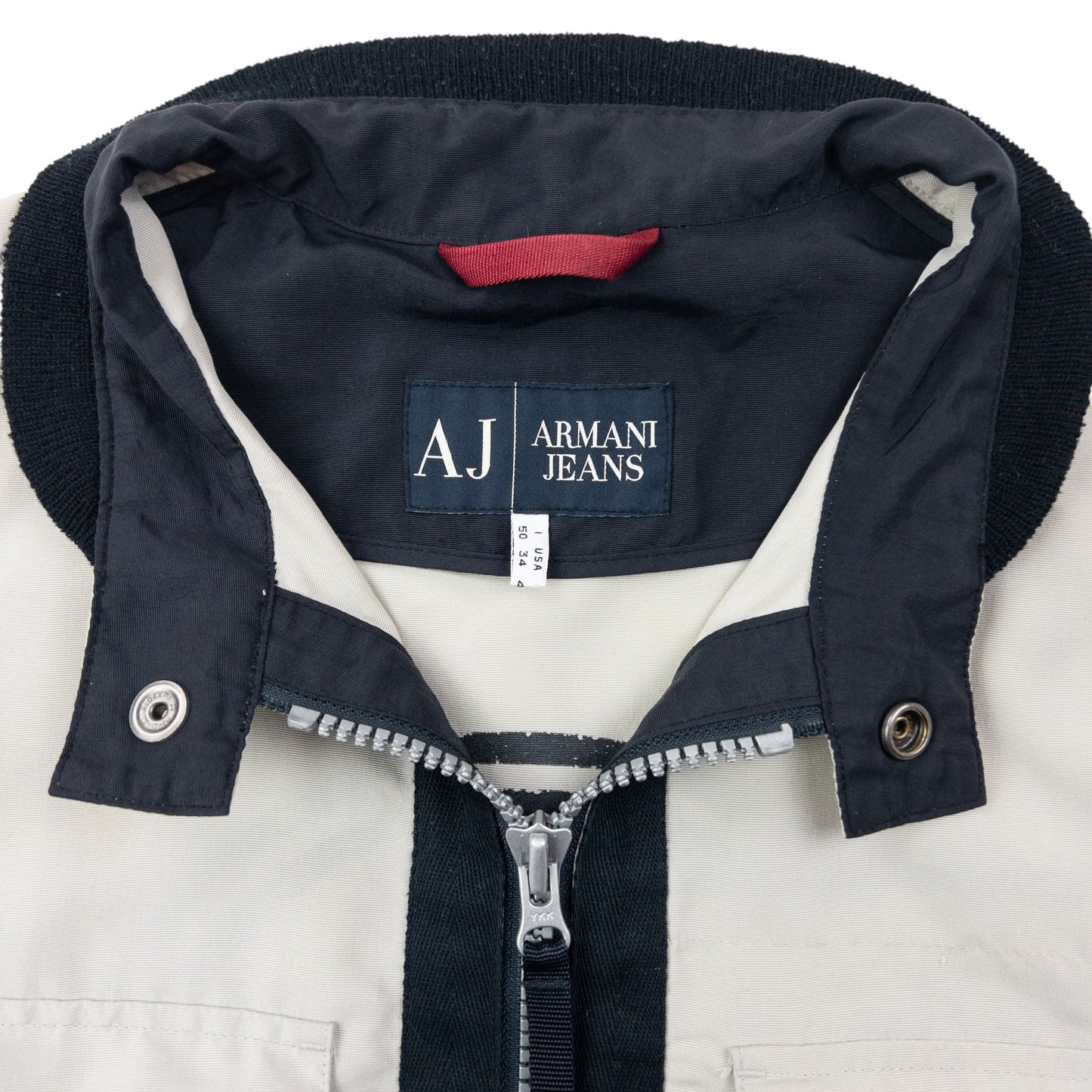 Vintage 2000s Armani Jeans Zip Up Jacket Size L | Large, Black
