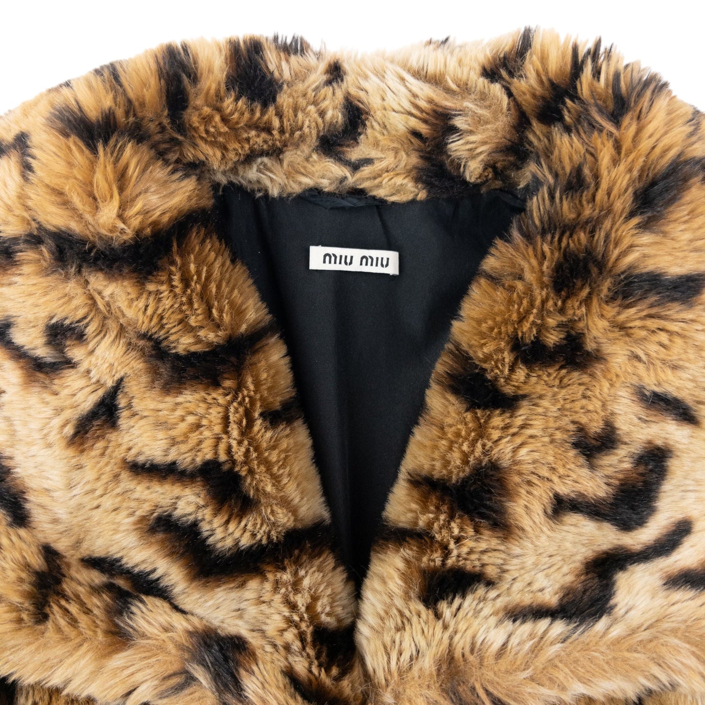 Vintage Miu Miu Faux Fur Leopard Print Jacket Womens Size S | Small, Brown
