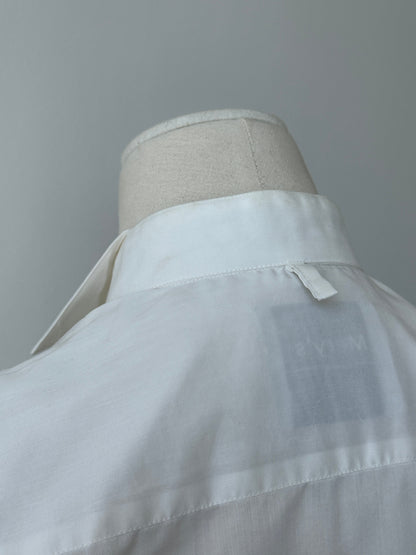 Vintage 2000s Cotton Tuxedo Dress Shirt - S