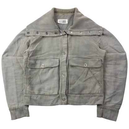 Vintage 2005 Maison Margiela MM6 High Collar Jacket Womens Size L | Large, Grey