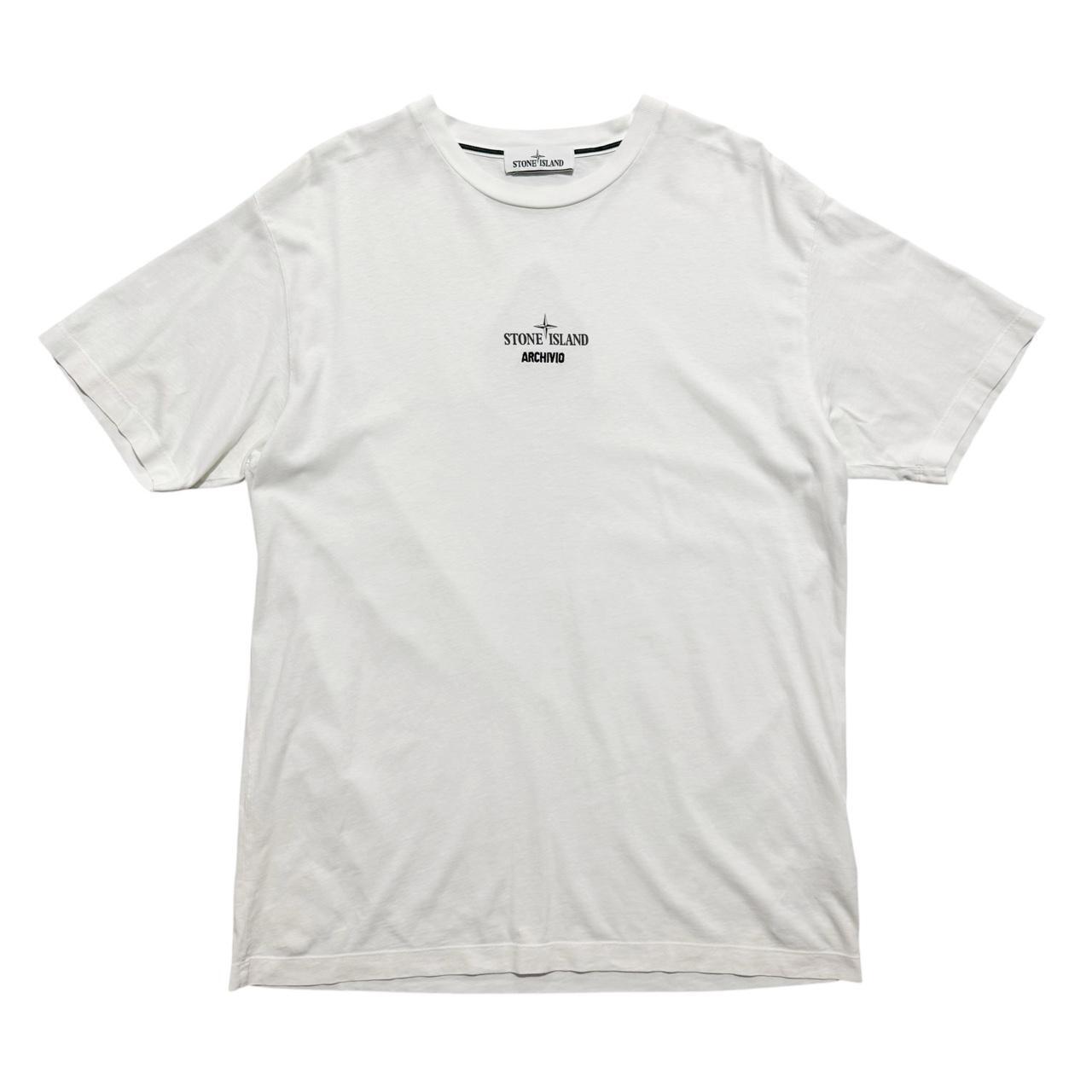 Stone Island Archivo Raso Gommato T-Shirt | XL, White