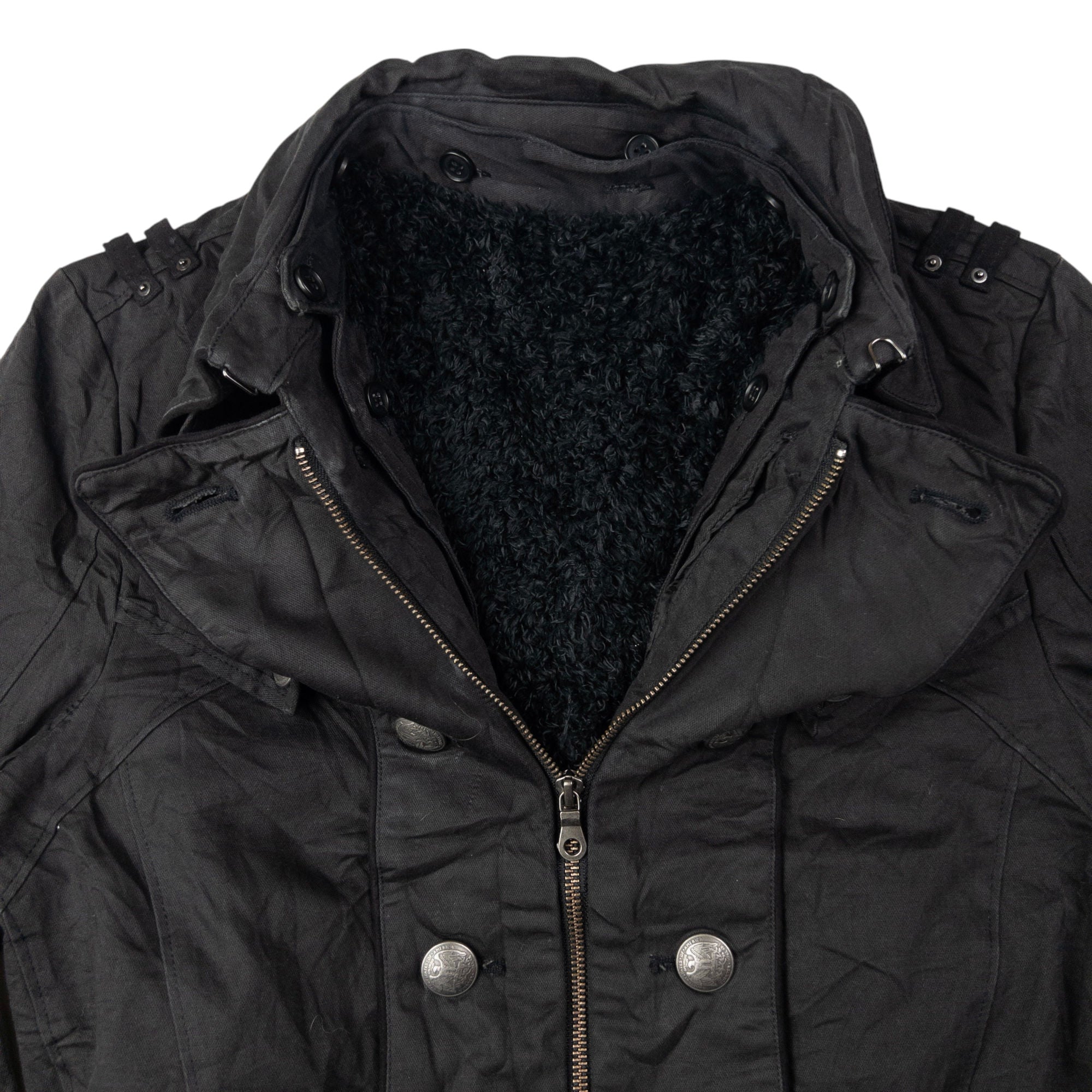 PPFM Gimmick Fur Wool Napoléon Jacket 黒 00s PPFM Napoleon jacket 