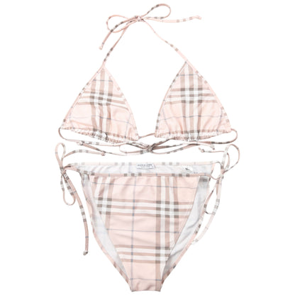 Vintage 2000s Burberry Nova Check Bikini Set Womens Size XL | XL, Beige