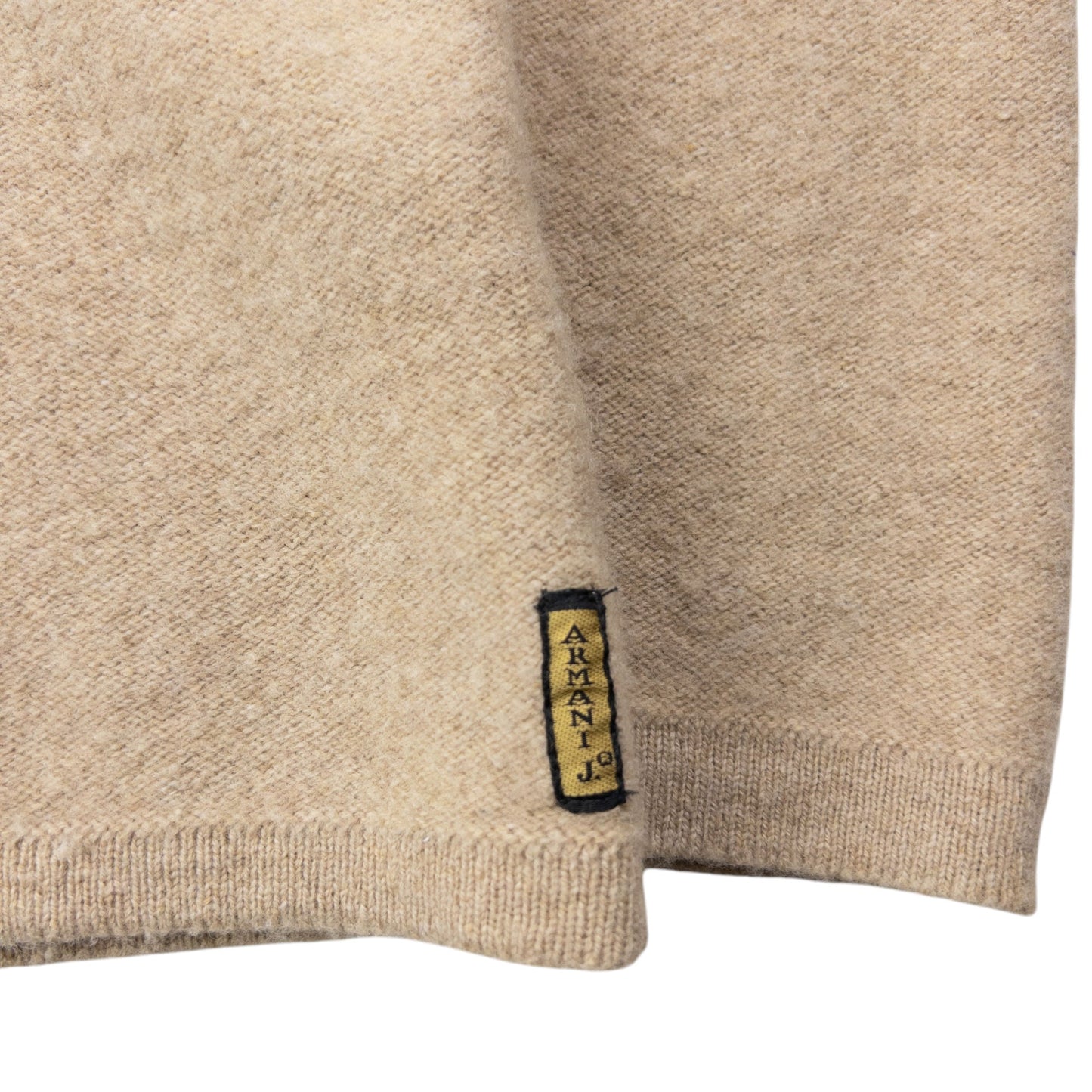 Vintage 2000s Armani Jeans Wool Jumper Size M | Medium, Beige