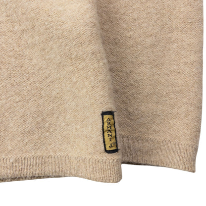 Vintage 2000s Armani Jeans Wool Jumper Size M | Medium, Beige