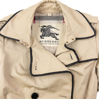 Vintage Burberry Nova Check Lined Belted Trench Coat Womens Size S | Small, Beige