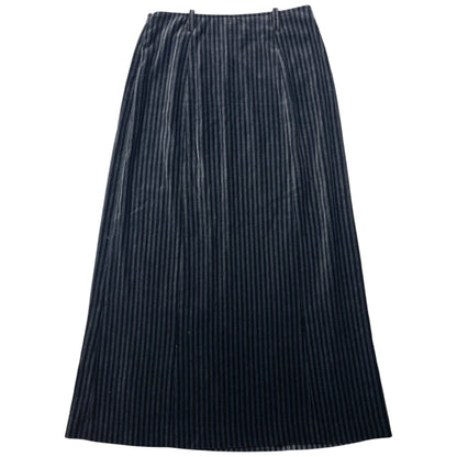 Vintage 90s Armani Jeans Striped Velour Skirt Womens Size W27