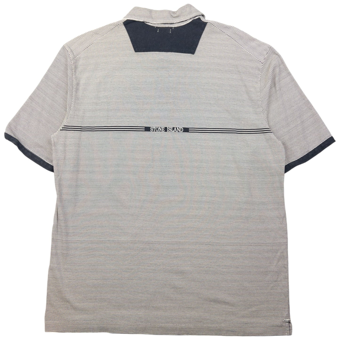 Vintage Stone Island Striped Polo Shirt Size M