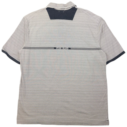 Vintage Stone Island Striped Polo Shirt Size M