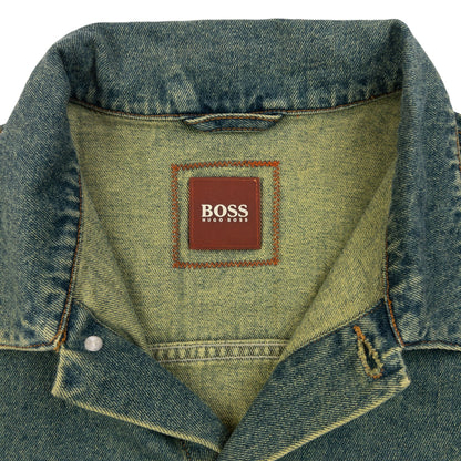Vintage 90s Hugo Boss Button Up Denim Jacket Size S | Small, Blue