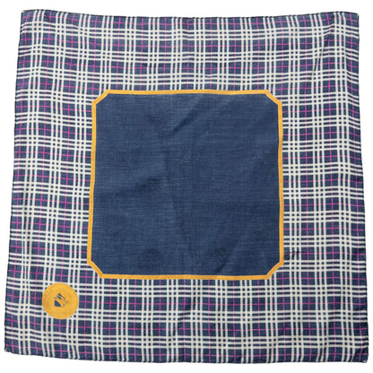Vintage 90s Burberry Nova Check Silk Scarf | O/S, Navy