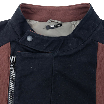 Vintage 1999 Miu Miu Asymmetric Zip Jacket Size M | Medium, Black