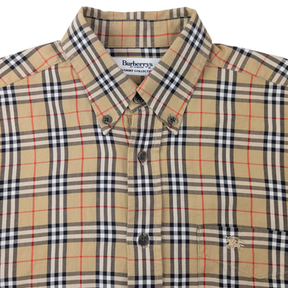 Vintage 90s Burberry Collection Nova Check Long Sleeve Button Up Shirt Size S | Small, Multicoloured