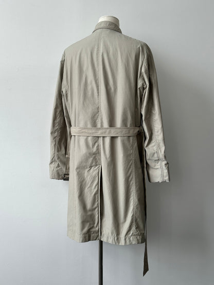 Hugo Boss 2000s High Neck Belted Trench Coat - L