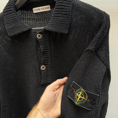 90’s Stone Island Knit Jumper (XL) | Extra Large, Black