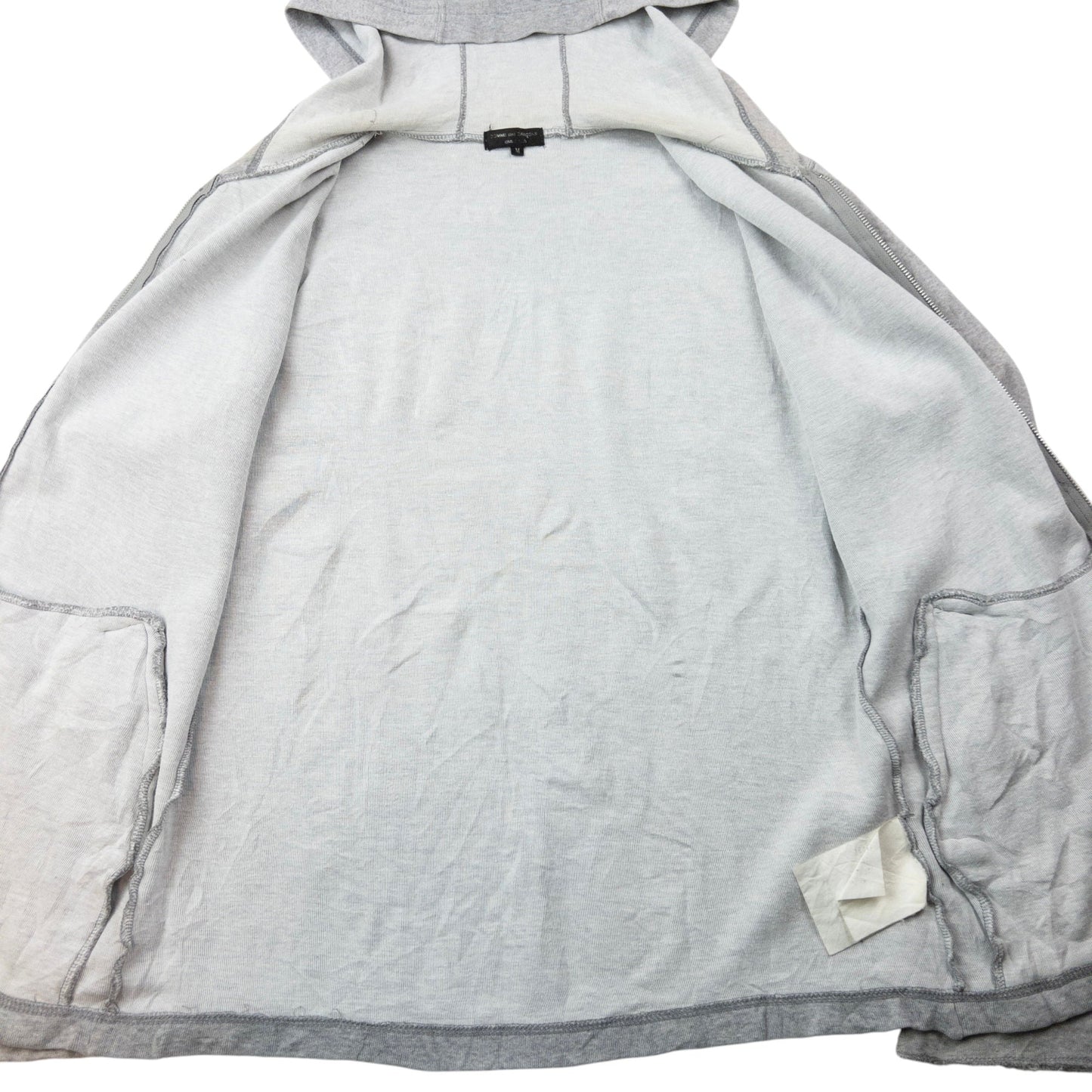 Vintage 2000s Comme Des Garçons HOMME Zip Up Skull Hoodie Size M | Medium, Grey