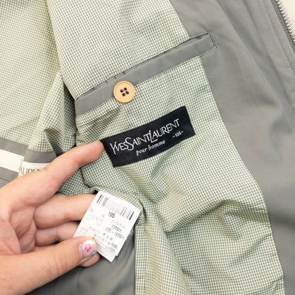 Vintage YSL Yves Saint Laurent Harrington Jacket Size L | Large, Grey