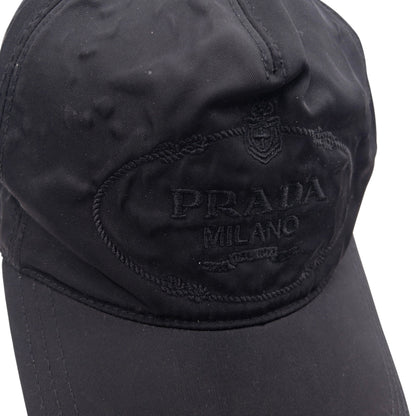 Vintage 2000s Prada Embroidered Hat Size S | O/S, Black
