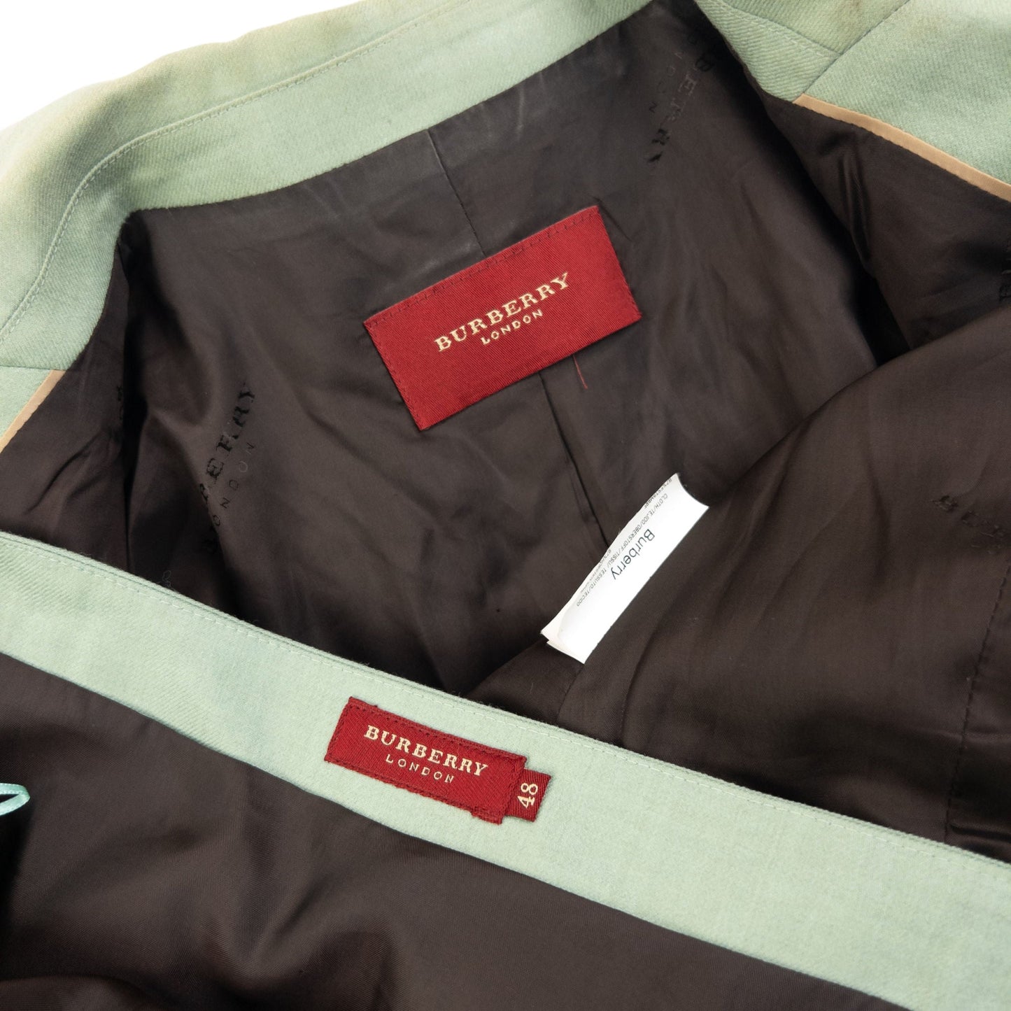 Vintage 2000s Burberry Jacket & Skirt Suit Set Womens Size XL | XL, Green