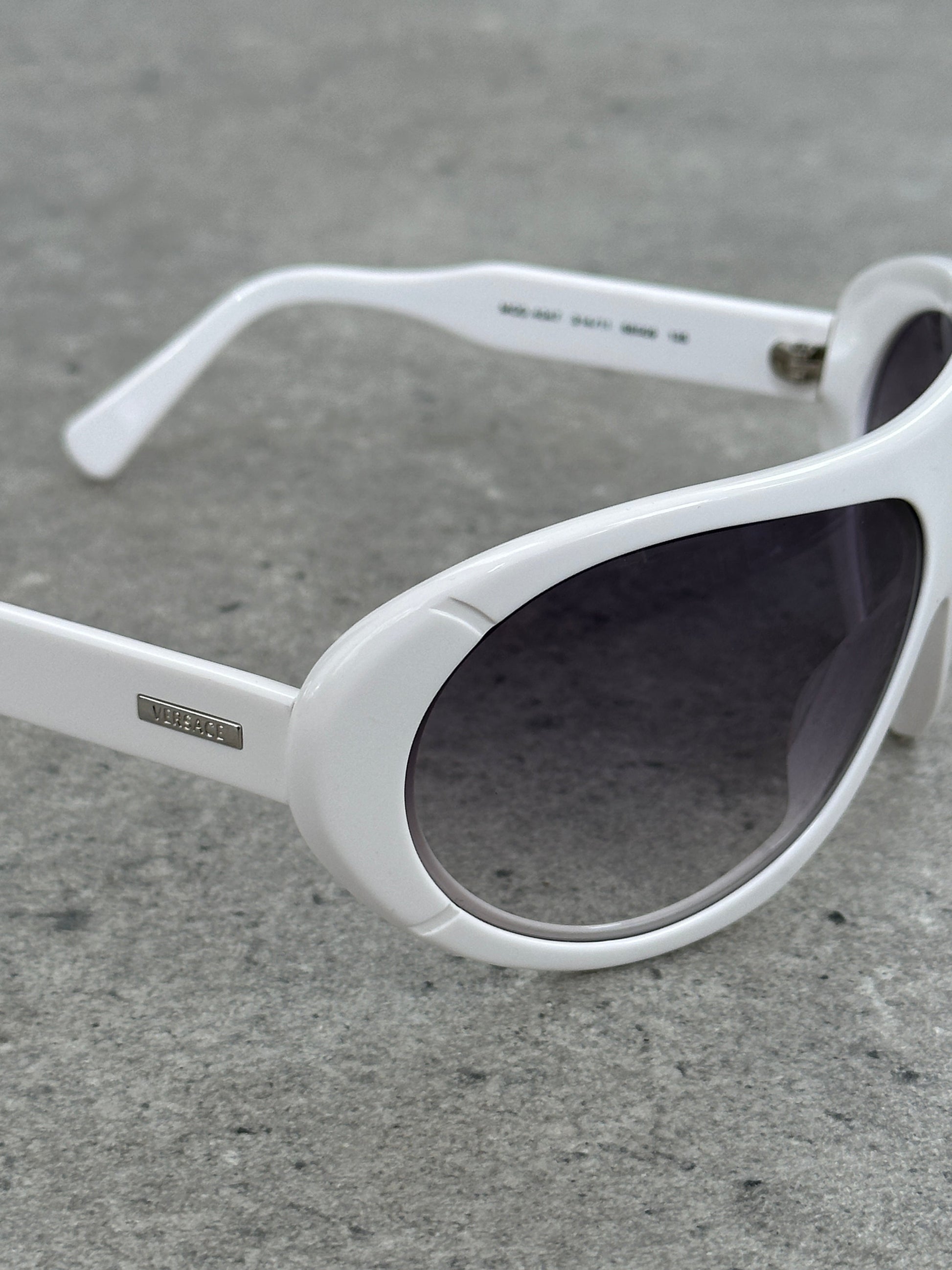 Versace 2000s Oversized Shield Logo Sunglasses