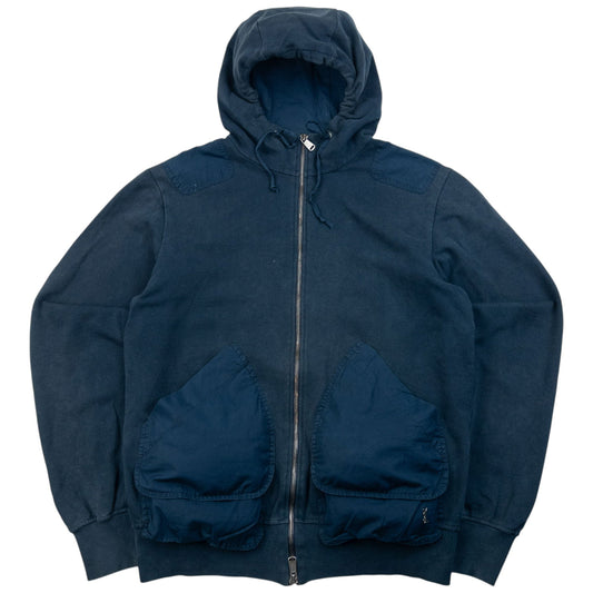 Vintage 2000s YSL Yves Saint Laurent By Tom Ford Zip Up Hoodie Size M | Medium, Navy