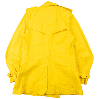 Vintage 2000s Burberry Button Up Trench Jacket Womens Size S | Small, Yellow