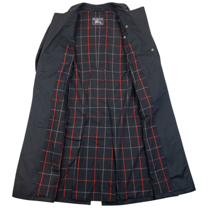 Vintage 90S Burberry Nova Check Lined Belt Waist Trench Jacket Womens Size XL | XL, Navy