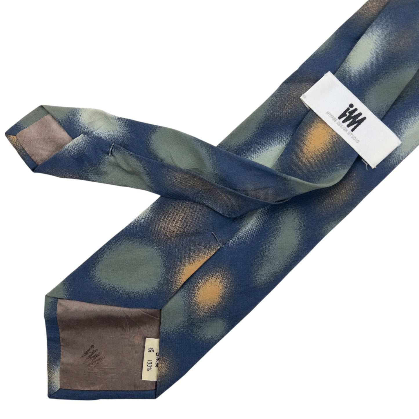 Vintage Issey Miyake Pattern Silk Tie | O/S, Blue