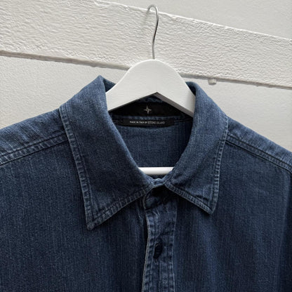 Stone Island 00’s Denim Shirt (XL) | Extra Large, Dark Blue