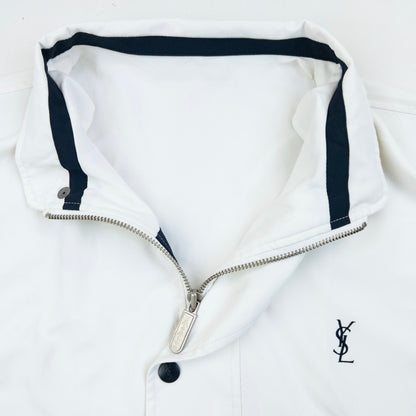 Vintage 90s YSL Yves Saint Laurent Harrington Jacket Size M | Medium, Red