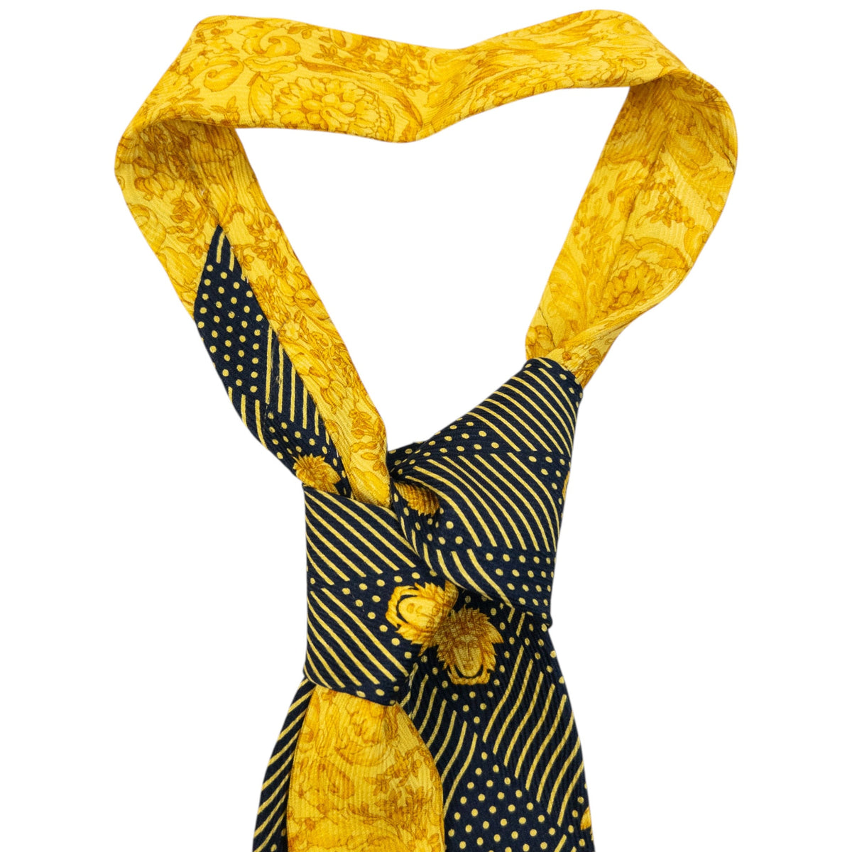 Vintage 90s Gianni Versace Medusa Monogram Silk Tie | O/S, Multicoloured