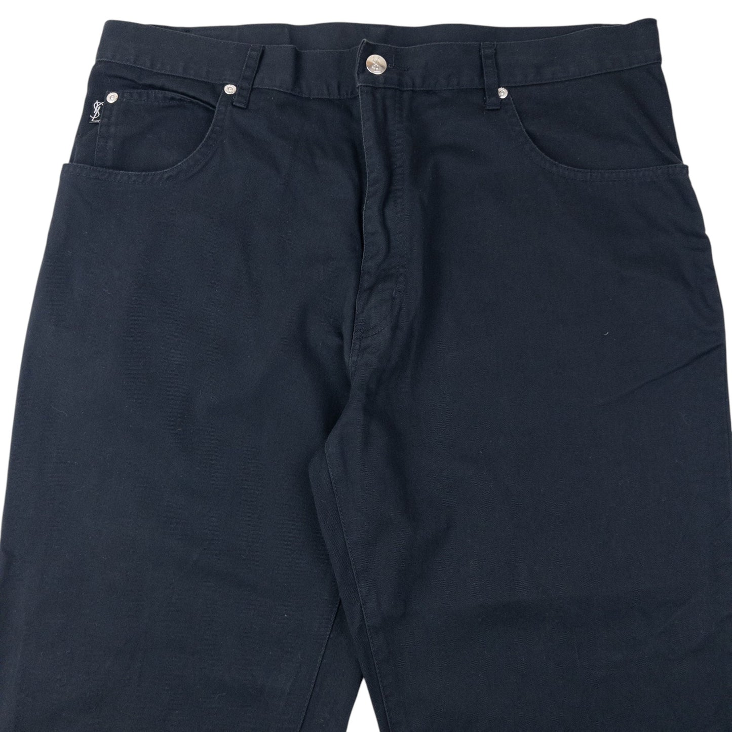 Vintage 2000s YSL Yves Saint Laurent Chino Trousers Size W35 | W35, Black