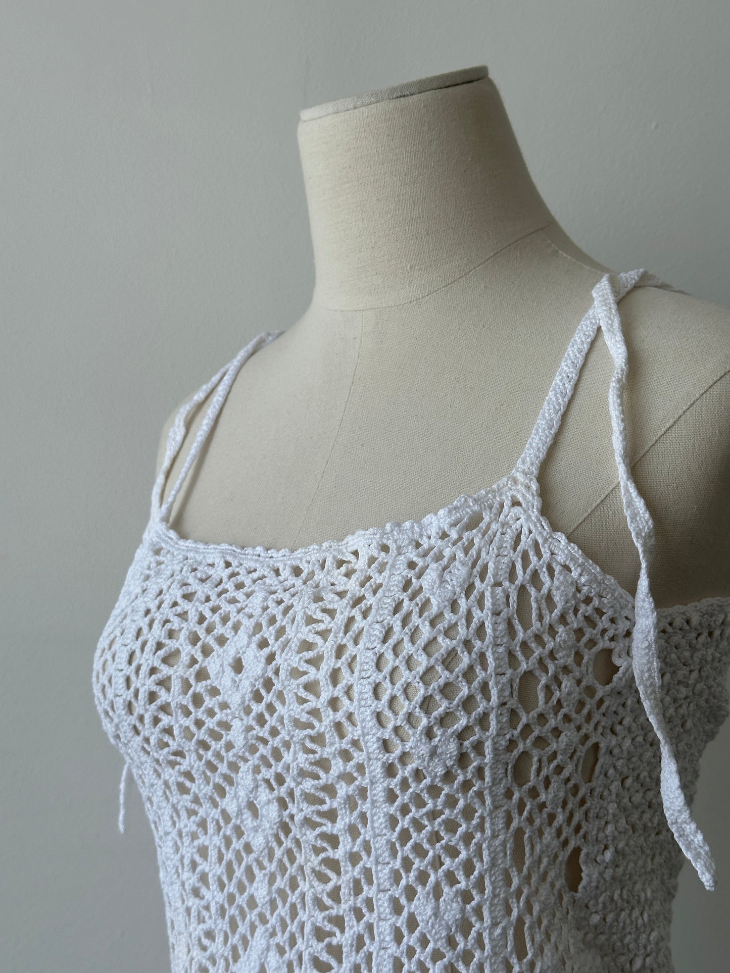 Vintage 2000s Crotchet Vest Top - S
