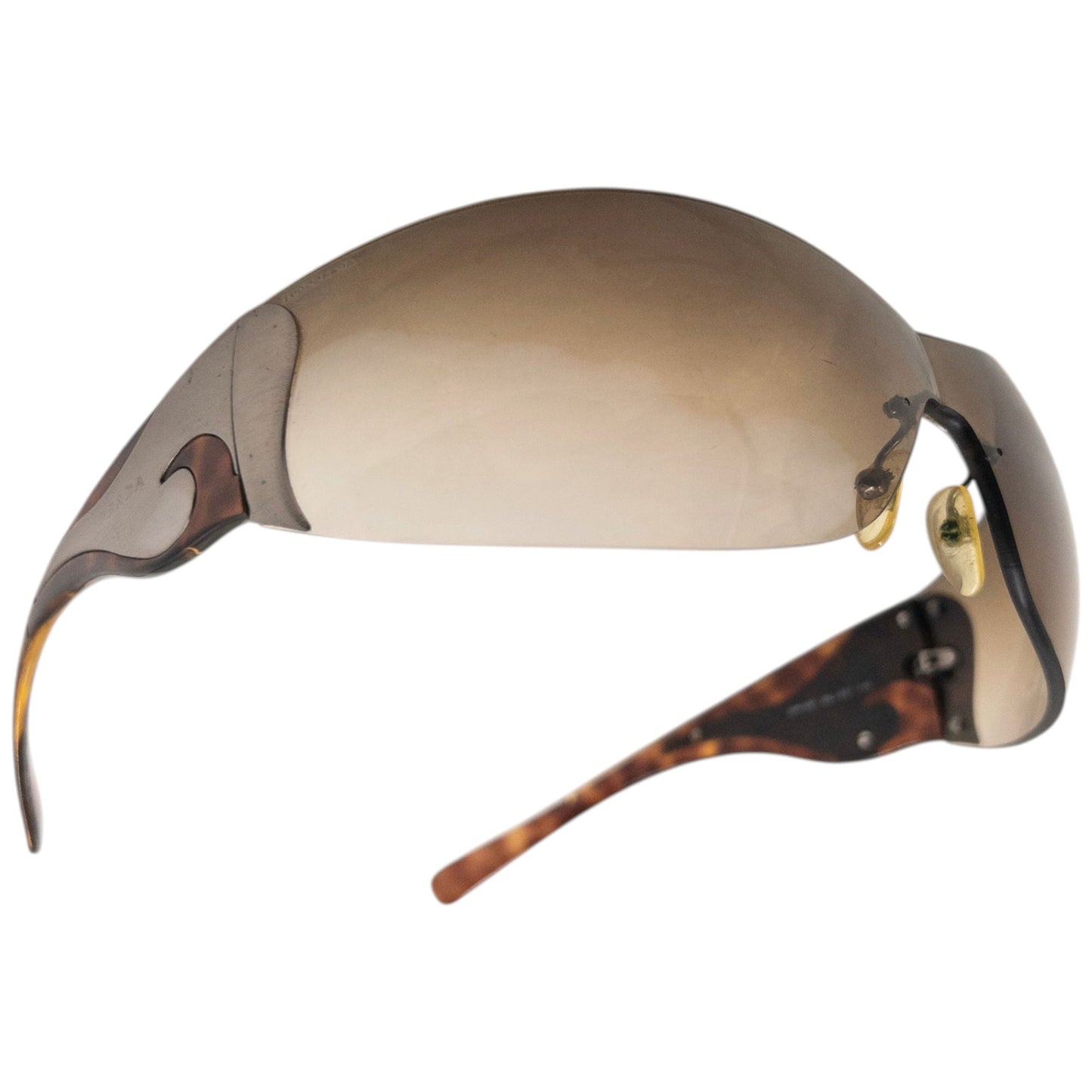 Vintage 2000s Prada Tortoise Shell Swirl Sunglasses | O/S, Brown