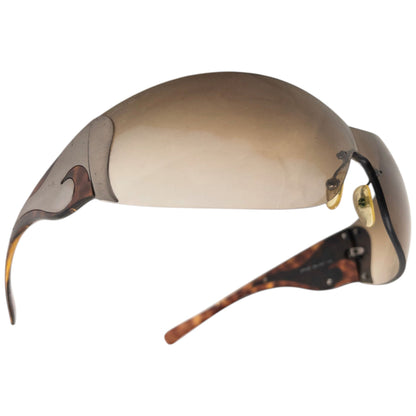 Vintage 2000s Prada Tortoise Shell Swirl Sunglasses | O/S, Brown