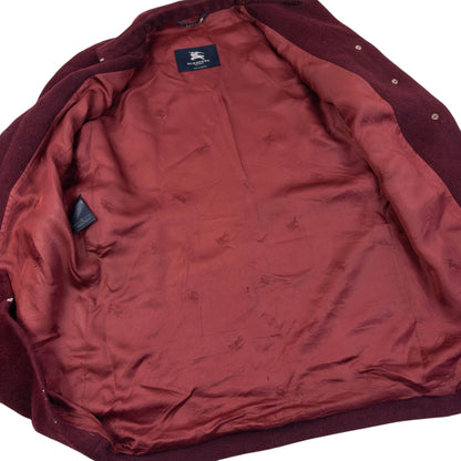 Vintage 2000s Burberry Button Up Wool Jacket Womens Size XL | XL, Burgundy