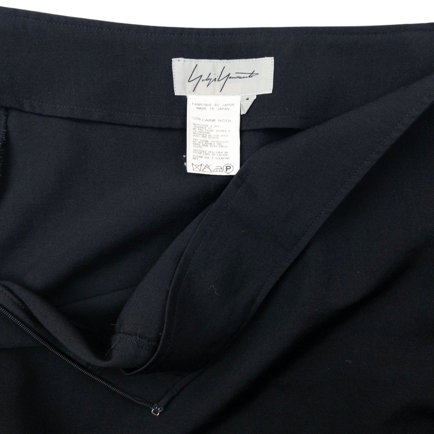 Vintage 2000s Yohji Yamamoto Asymmetric Skirt Womens Size W26 | W26, Black