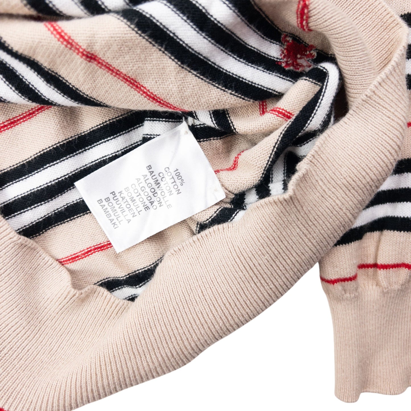Vintage 2000s Burberry Nova Stripe Jumper Size S