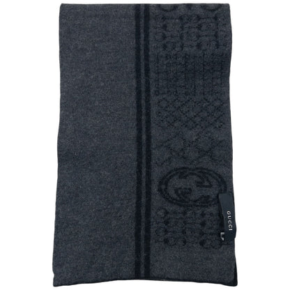 Vintage 2000s Gucci Wool Scarf | O/S, Black