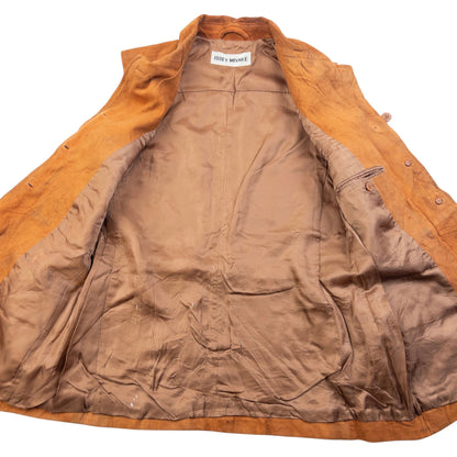 Vintage 90s Issey Miyake Suede Waistcoat Womens Size L | Large, Brown