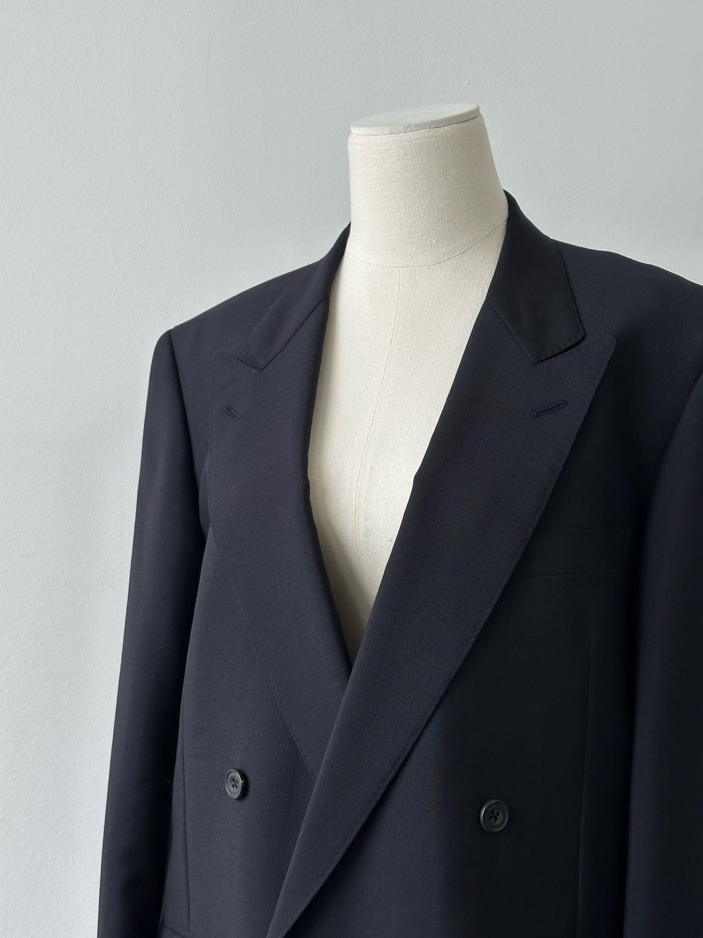 Burberry 1990s Wool Mohair Double Breasted Blazer - L/XL