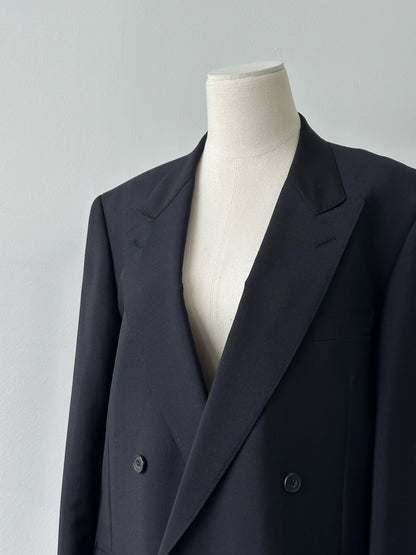 Burberry 1990s Wool Mohair Double Breasted Blazer - L/XL
